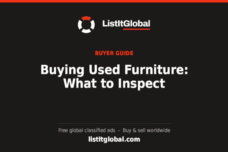 Buying Used Furniture: What to Inspect