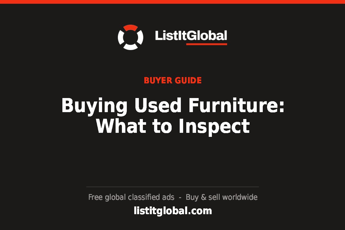 Buying Used Furniture: What to Inspect