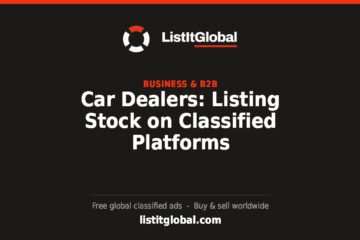 Car Dealers: Listing Stock on Classified Platforms