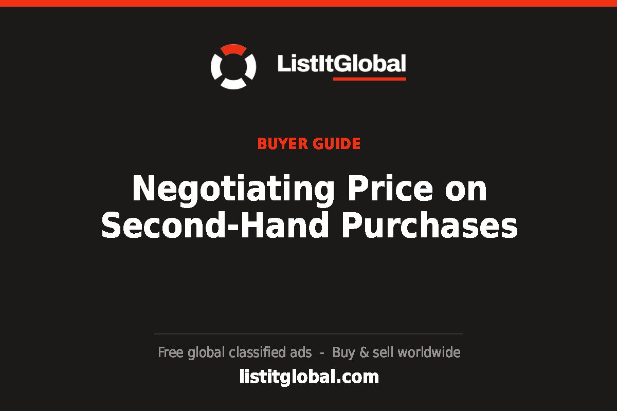 Negotiating Price on Second-Hand Purchases