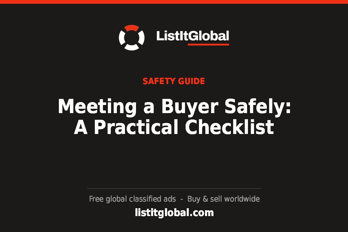 Meeting a Buyer Safely: A Practical Checklist