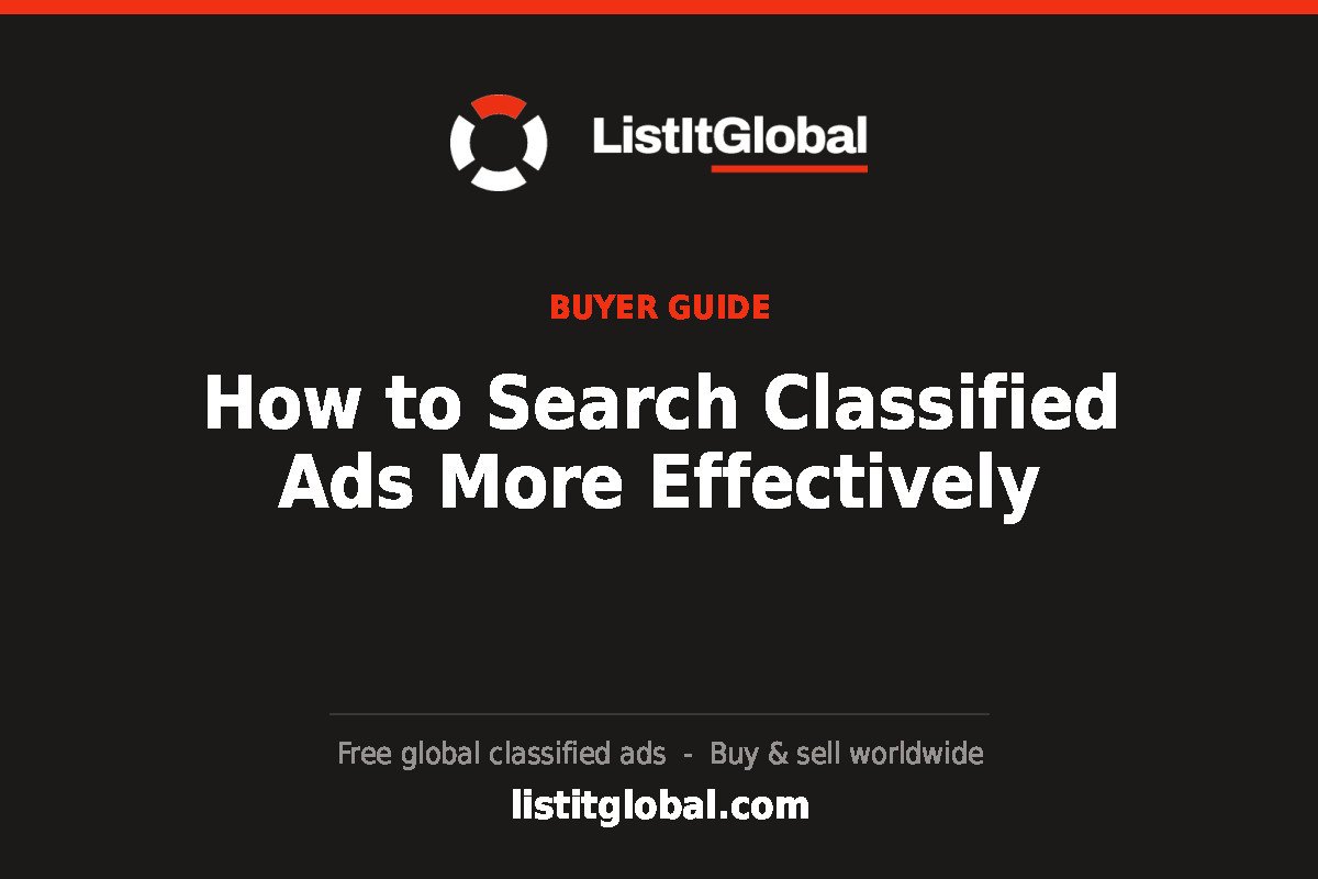 How to Search Classified Ads More Effectively