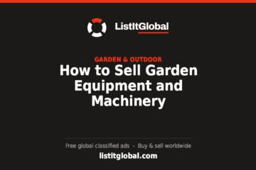 How to Sell Garden Equipment and Machinery