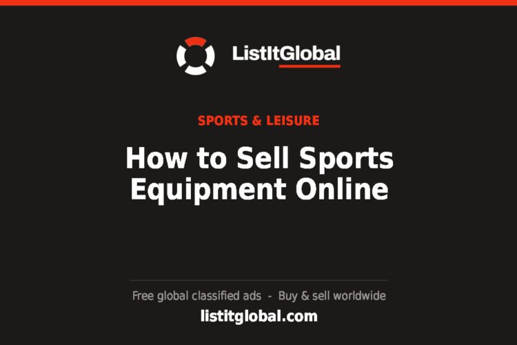 How to Sell Sports Equipment Online