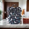 Fashion Maternity Nappy Bag Black Unicorn 10 X