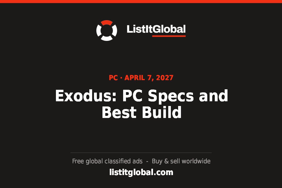 Exodus PC system requirements and best build title card