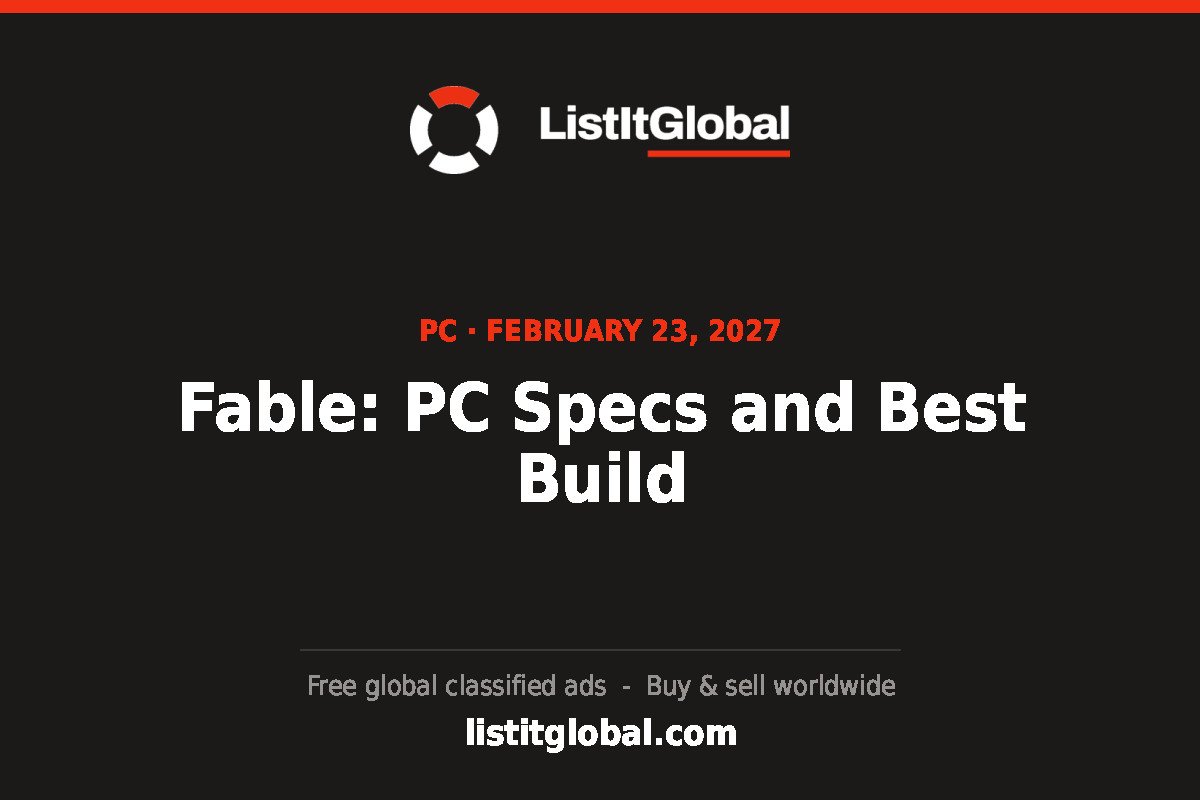 Fable PC system requirements and best build title card